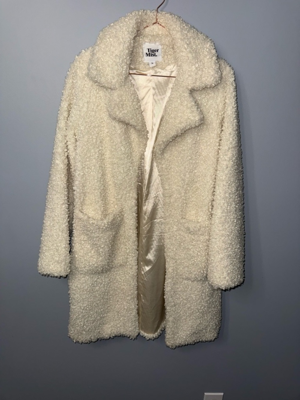 Tiger Mist Cream Teddy Coat